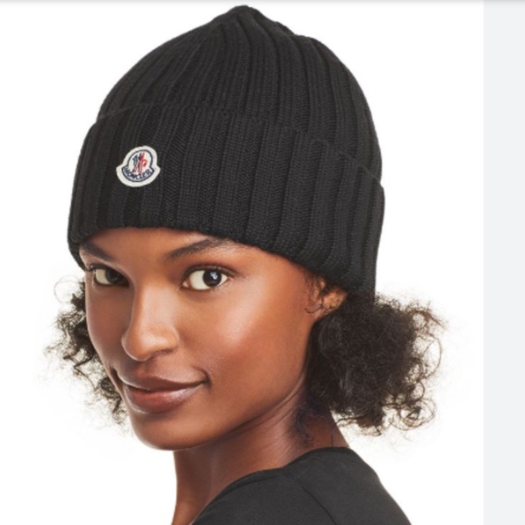 Moncler Ribbed Wool Logo Beanie main image 6